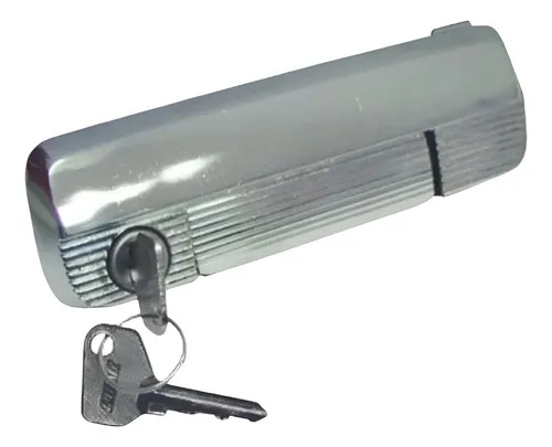 Maçaneta Ext Cromada C/chave Fiat 147 Lado Direito Prateado