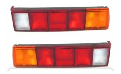Par Lanterna Traseira Vw Santana 1985 A 1990 Tricolor Vermelho