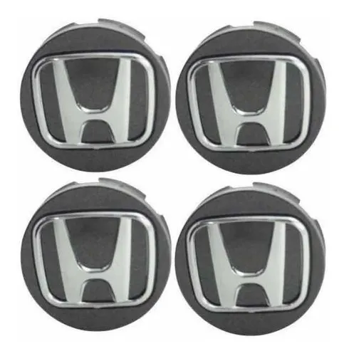 Jogo Calotinha Centro Roda Honda 49mm Logo Preta
