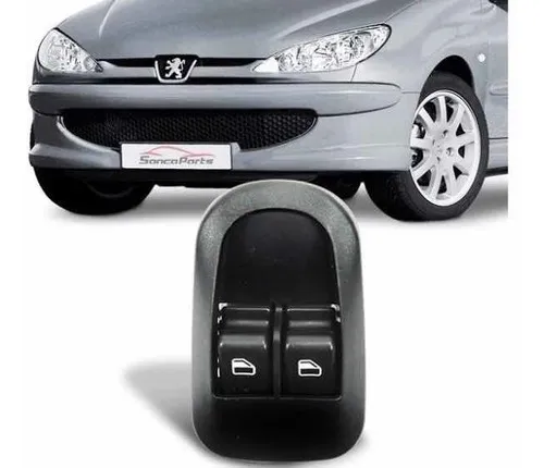 Tecla Do Acionador Do Vidro Elétrico Peugeot 206/207 Duplo