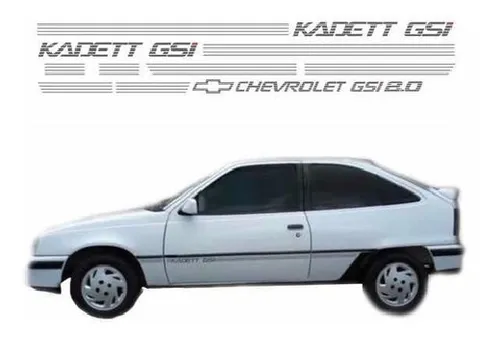 Kit Adesivo Faixa Lateral Gm Kadett Gsi 2.0 Grafite 92 A 98