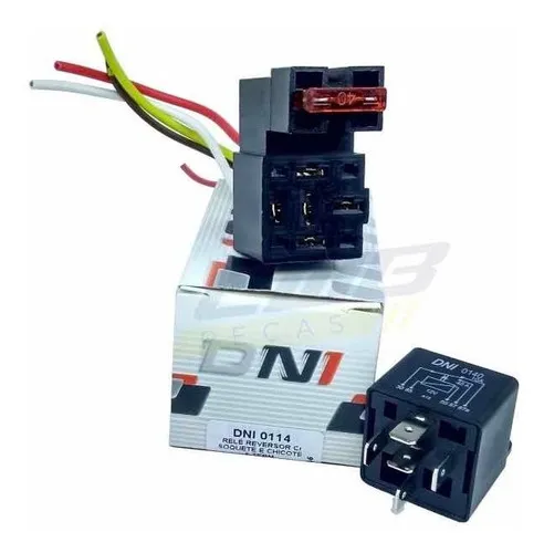 Relê Auxiliar Universal 40/10 Reversor C/ Suporte E Fusi
