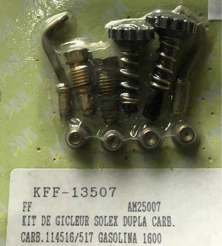 Kit Gicleur Carburador 114516/517 Gás 1600 Solex Duplo