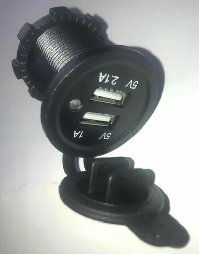 Usb Carro Charger Tomada Usb Duplo Universal Redonda
