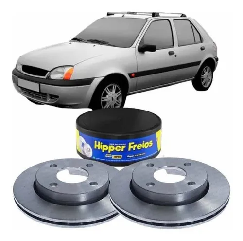 Par Disco Freio Ventilado Ford Fiesta 1.4 16v Hf 10a
