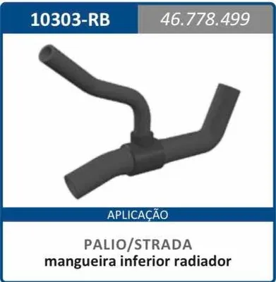 Mangueira Inferior Radiador Fiat Palio Strada Rb 10303