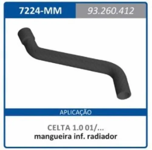 Mangueira Inferior Radiador Gm Celta 2001.. Mm 7224 Jamaica