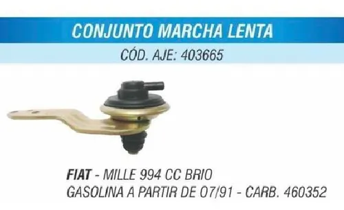 Conjunto Marcha Lenta Carburador Mille 994 Cc Brio 403.665