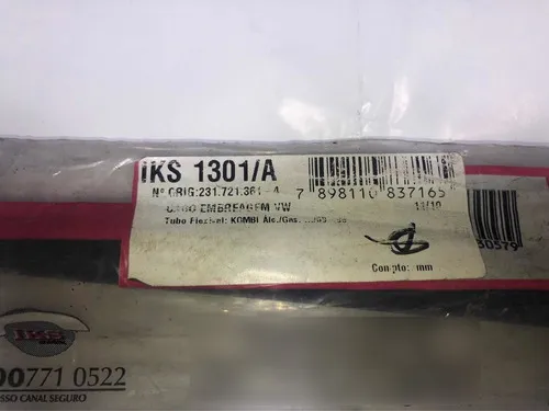 Tubo Cabo Embreagem Vw Kombi Álcool/gas 09/03 Iks 1301/a