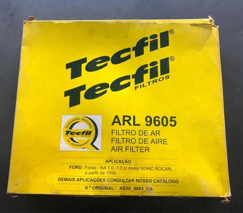 Filtro Ar Tecfil Fiesta Ka 1.0 1.3 Sohc Rocan Após 99