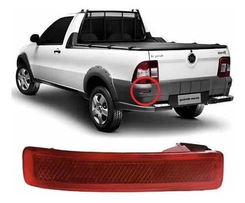 Retrorefletor Pára-choque Traseiro Fiat Strada 04.. Esquerdo