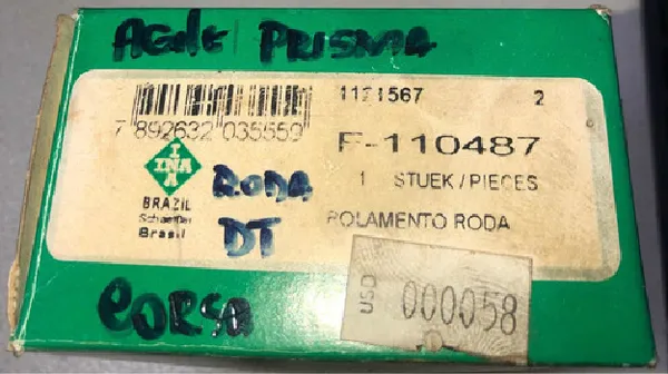 Rolamento Roda Dianteira Agile Prisma Corsa F 110487 Ina