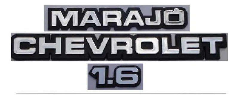Kit Emblemas Marajo + Chevrolet + 1.6