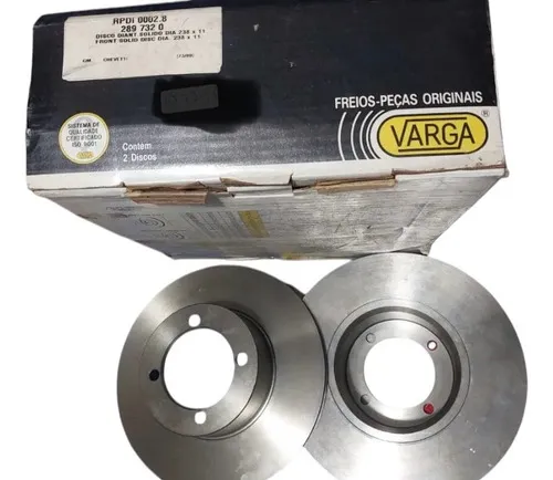 Par Disco Freio Varga Sólido Gm Chevette 73/80 Rpdi 0002.8