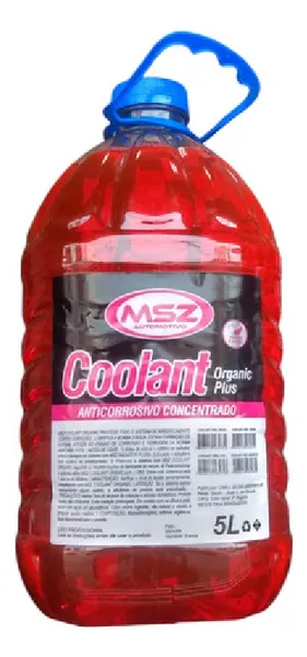 Aditivo Radiador Coolant Msz Rosa Concentrado 5 Litros