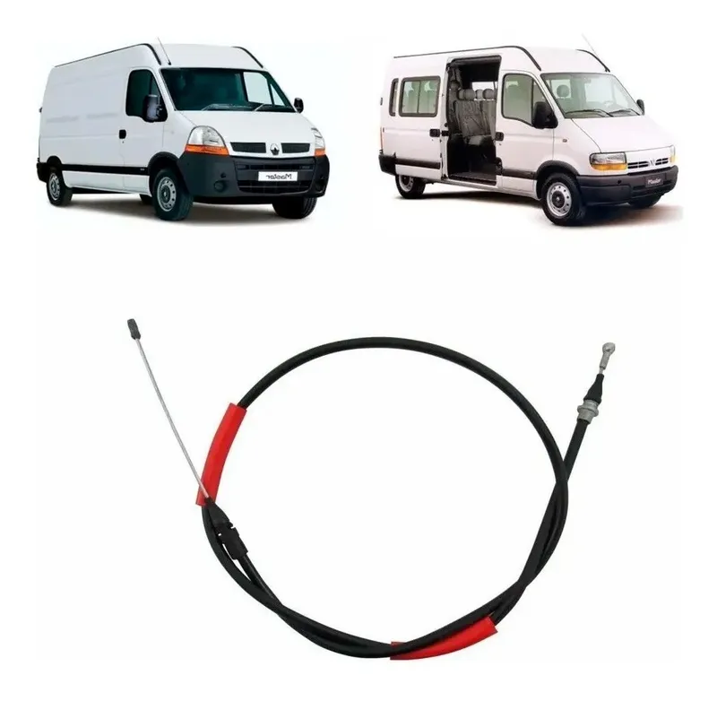 Cabo de Freio de Mão Traseiro Chassi Longo Renault Master 2000 a 2012