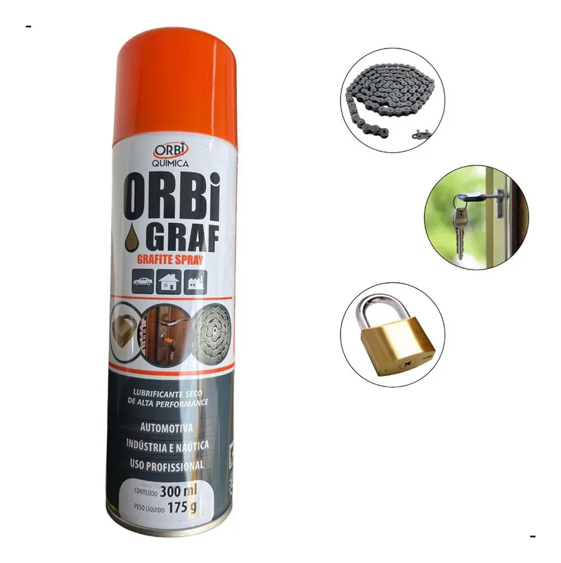 Grafite Spray Orbi Graf Lubrificante a Seco 300ml