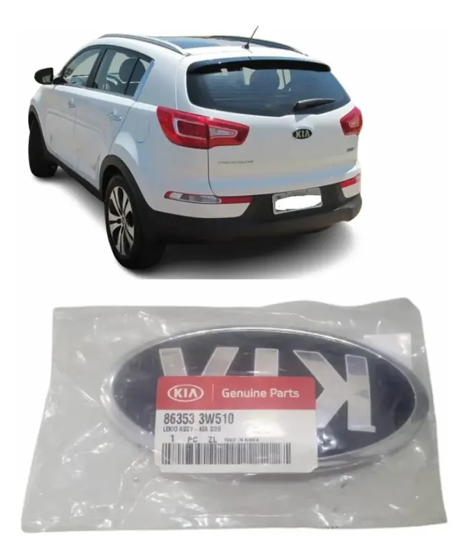 EMBLEMA KIA OVAL MALA CROMADO