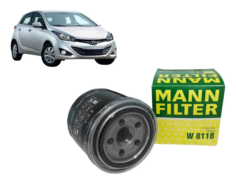 Filtro de Óleo Mann W8118 Hyundai HB20 Creta Kia Soul Honda City
