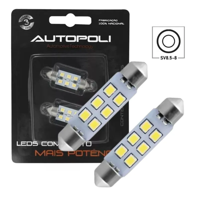 LAMPADA LED TORPEDO 42MM 12V 21W 6 LED BR