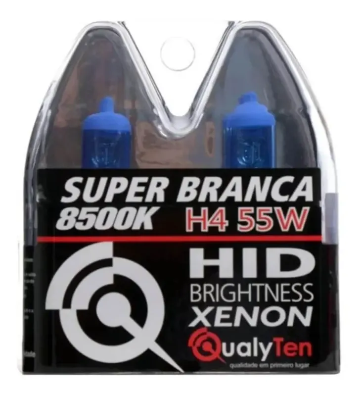LAMPADA H4 12V 60/55W SUPER BRANCA 8500K (2 UN)