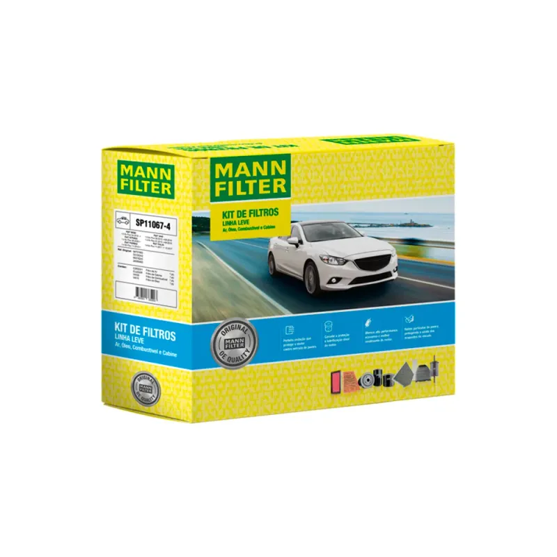 KIT FILTROS AR/CABINE/COMBUSTIVEL/OLEO FIAT NOVA FIORINO 1.4 8V NOVO UNO 1.4 8V