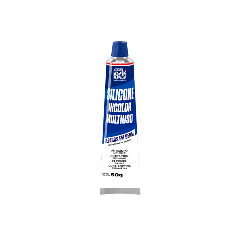 Car80 Silicone  Incolor Multiuso Acético 50g