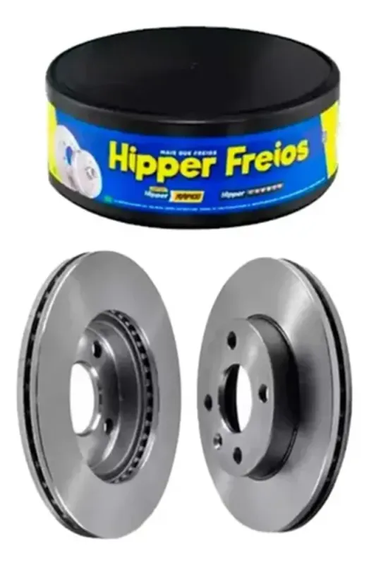 Par Disco de Freio Dianteiro Ventilado Saveiro Gol Voyage Up Hipper