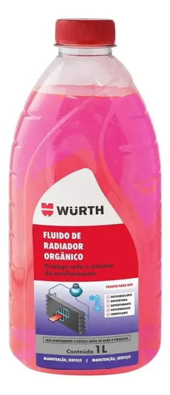 Aditivo para Radiador Orgânico Rosa Pronto para Uso 1 Litro Würth 5861556001